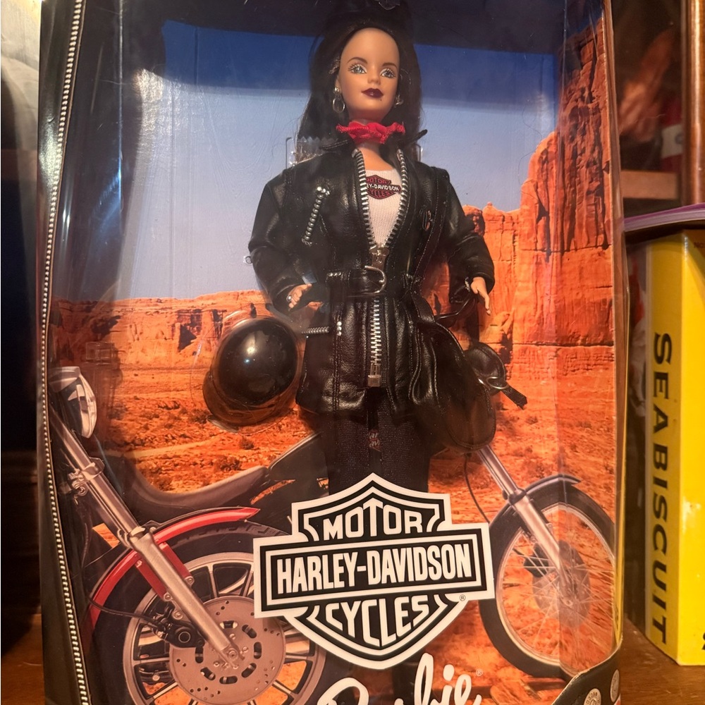 Harley-Davidson Barbie in Black Leather with Motorcycle